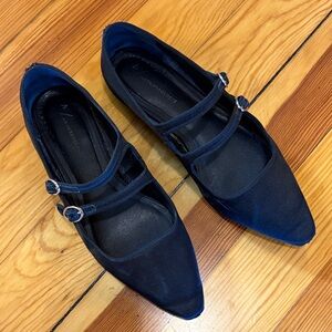 Anthropologie black Double Strap Flats